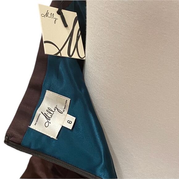 Strapless Dress 6 Formal Cocktail Silk Fall Wedding $495 Holiday Party Y2K Style - Picture 4 of 16